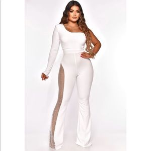 Rhinestone jumpsuit! Great for a bachelorette party! NWT